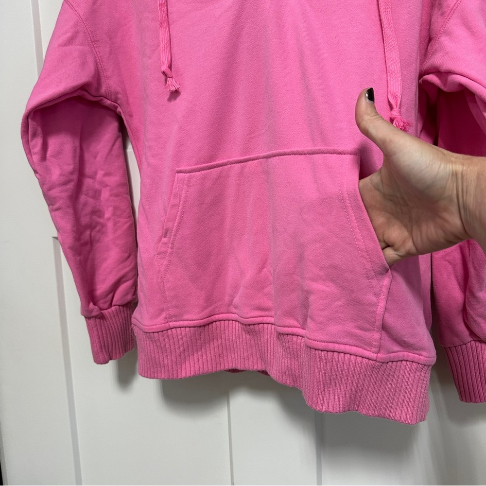 V-Neck Long Sleeve Hooded Sweatshirt Size S - Picture 5 of 10